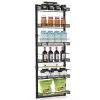 Over The Door Pantry Organizer 6-Tier Pantry Door Organizer Carbon Steel 110Lbs Loading Easy Install Behind Door Storage For Closet Kitchen Bathroom 5