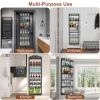 Over The Door Pantry Organizer 6-Tier Pantry Door Organizer Carbon Steel 110Lbs Loading Easy Install Behind Door Storage For Closet Kitchen Bathroom 5