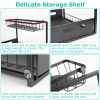2 Tier Under Sink Organizers Pull Out Under Cabinet Basket Storage Shelf Sliding Drawer For Kitchen Bathroom