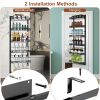 Over The Door Pantry Organizer 6-Tier Pantry Door Organizer Carbon Steel 110Lbs Loading Easy Install Behind Door Storage For Closet Kitchen Bathroom 5