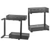 2Pcs Under Sink Organizer 2 Tier Pull Out Cabinet Baskets Storage Shelf Sliding Storage Drawers Rack With 5 Adjustable Height Mesh Baskets For Home Ki