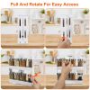 Swivel Cabinet Organizer Revolving Kitchen Rack Spice Organizer For Cabinet Condiment Holder Shelf