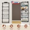 Over The Door Pantry Organizer 6-Tier Pantry Door Organizer Carbon Steel 110Lbs Loading Easy Install Behind Door Storage For Closet Kitchen Bathroom 5