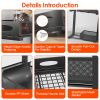 2Pcs Under Sink Organizer 2 Tier Pull Out Cabinet Baskets Storage Shelf Sliding Storage Drawers Rack With 5 Adjustable Height Mesh Baskets For Home Ki
