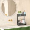 2Pcs Under Sink Organizer 2 Tier Pull Out Cabinet Baskets Storage Shelf Sliding Storage Drawers Rack With 5 Adjustable Height Mesh Baskets For Home Ki