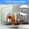 2-Tier Pull Out Under Sink Organizer Cabinet Organizer With Sliding Drawer Tray L-Shaped Slide Out Storage Shelves For Bathroom Kitchen Cabinet
