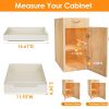 Pull Out Cabinet Organizer Stick On Drawer Carbon Steel Pull Out Shelf Slide Out Pantry Organizer For Kitchen Bathroom Living Room 11.93"Wx16.61"Dx2.2