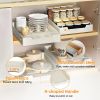 Pull Out Cabinet Organizer Stick On Drawer Carbon Steel Pull Out Shelf Slide Out Pantry Organizer For Kitchen Bathroom Living Room 11.93"Wx16.61"Dx2.2