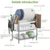 3-Tier Dish Drying Rack Dish Drainer Shelf W/ 3 Drain Trays Chopping Board Rack Utensil Rack Chopsticks Holder For Kitchen Counter Storage