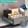 Pull Out Cabinet Organizer Carbon Steel Slide Out Drawer Storage Smooth Quiet Slide Rails For Kitchen Bathroom Living Room Black 11.81X16.92X2.75Inch