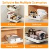 Pull Out Cabinet Organizer Stick On Drawer Carbon Steel Pull Out Shelf Slide Out Pantry Organizer For Kitchen Bathroom Living Room 11.93"Wx16.61"Dx2.2
