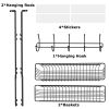 Over The Door Hooks Organizer Door Towel Rack Hanger 5 Hooks With 2 Metal Baskets For Bathroom Bedroom Kitchen Storage Shelf