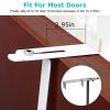 Over The Door Hooks Organizer Door Towel Rack Hanger 5 Hooks With 2 Metal Baskets For Bathroom Bedroom Kitchen Storage Shelf